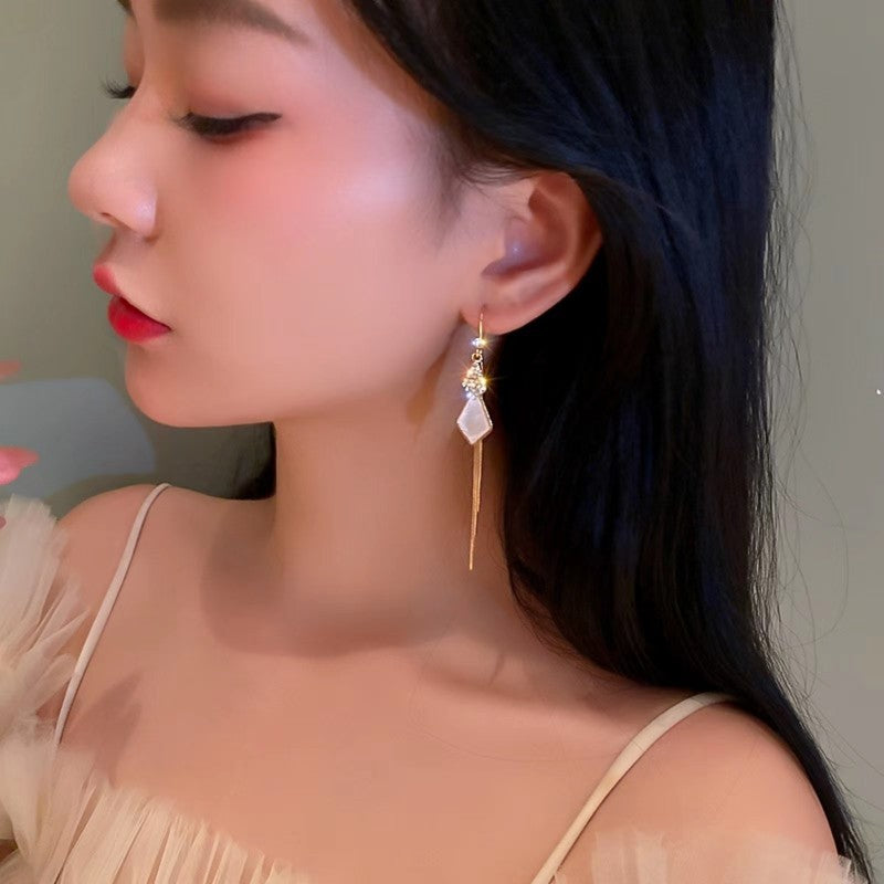 Tassel Strip Ear Rings Goddess Temperament