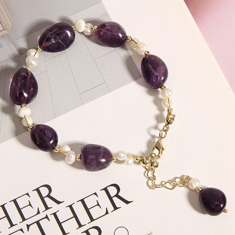 Purple Shaped Crystal Bracelet For Women