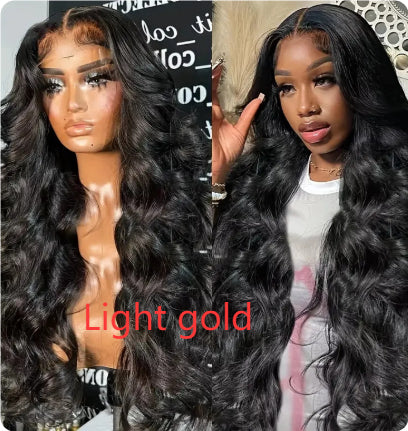 Natural High-temperature Fiber Front Lace Wig Female Medium Big Wave