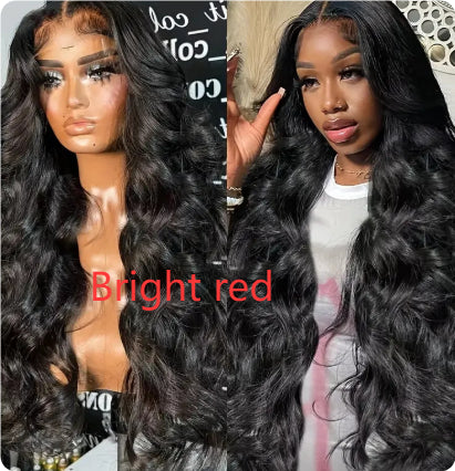 Natural High-temperature Fiber Front Lace Wig Female Medium Big Wave